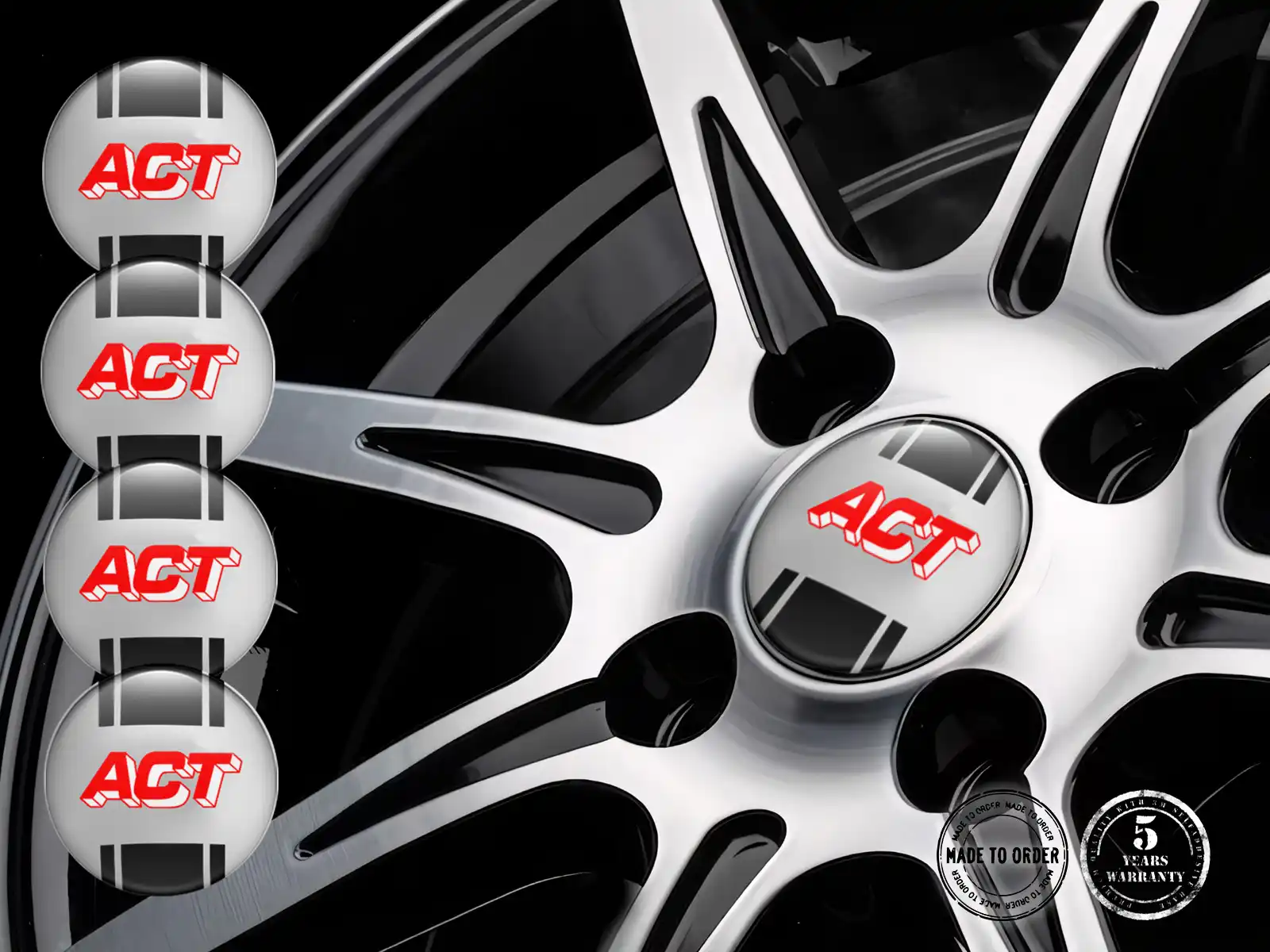 ACT Wheel Emblem Edition Premium Domed Stickers